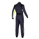The back of the black and yellow Alpinestars KMX-9 v3 S Graph-3 Youth Kart Racing Suit.