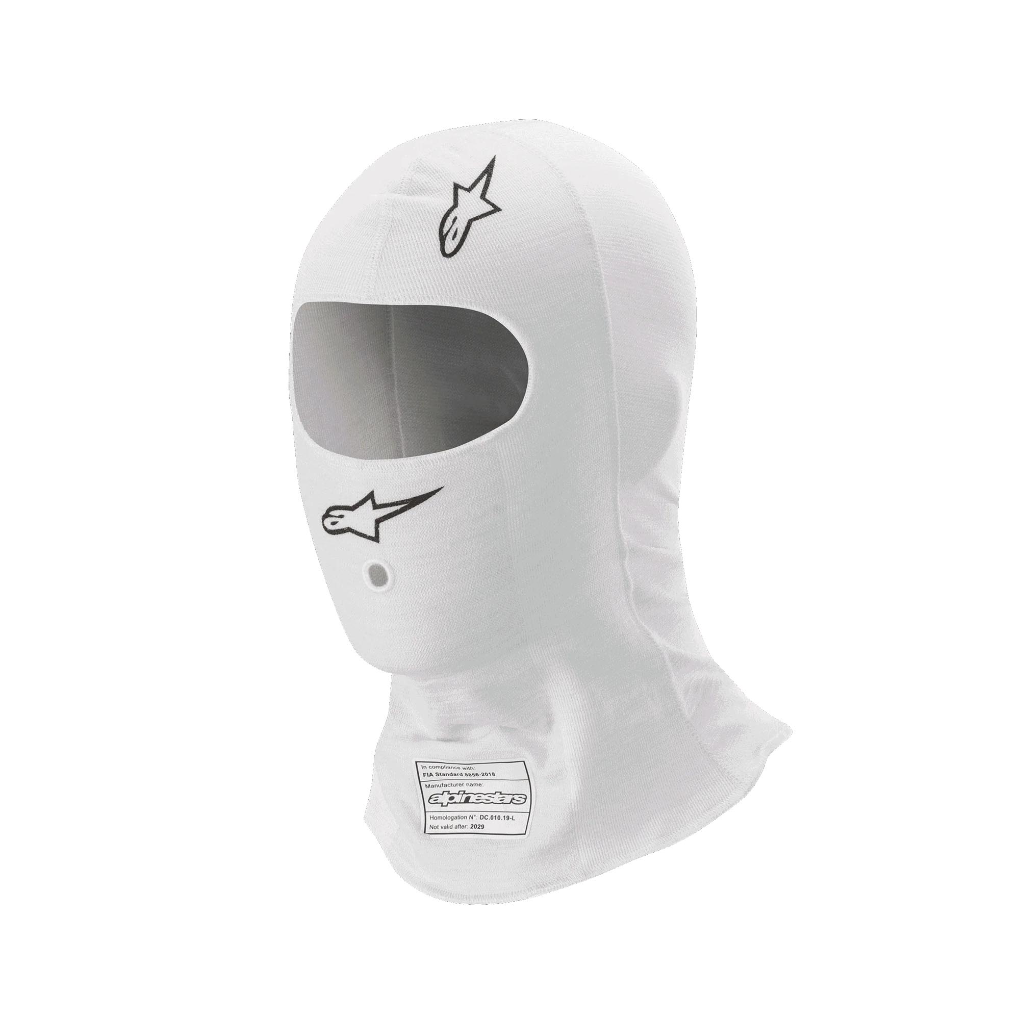 The white Alpinestars Race v3 Racing Balaclava.