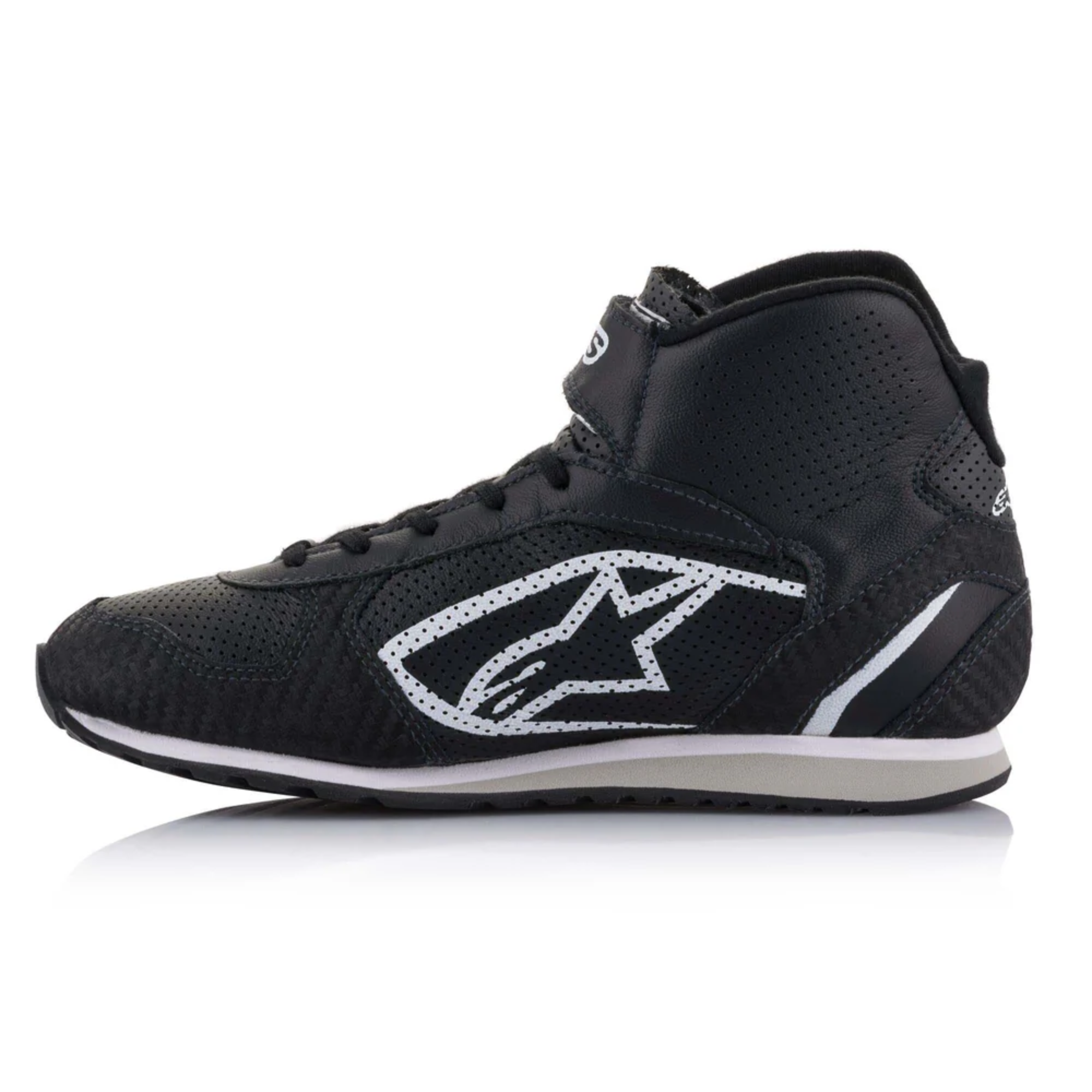 The Alpinestars Radar Pit Crew Shoes from Alpinestars showing the inside of the shoe.