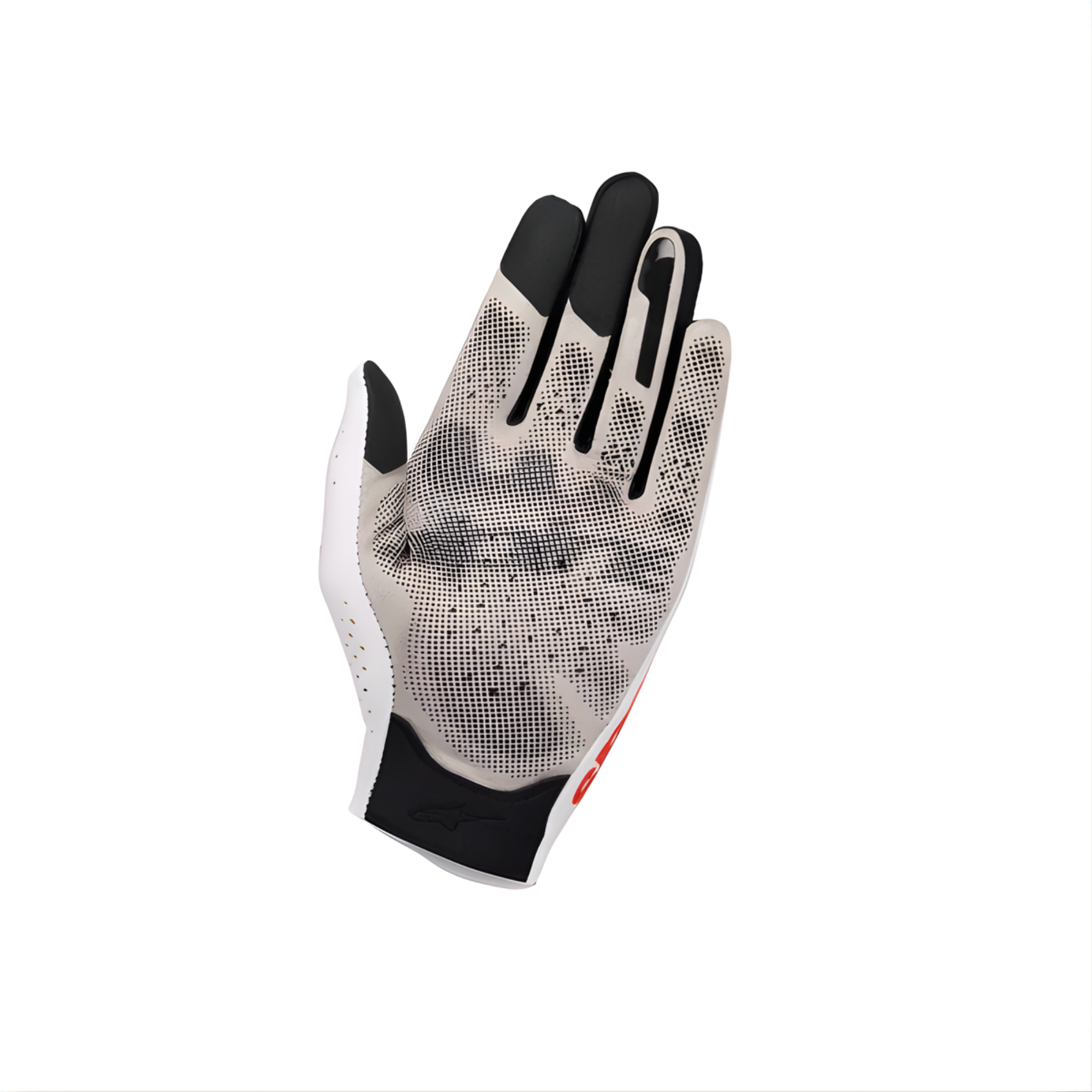 The palm of the black, red and white Alpinestars Sim Gaming Gloves - Graphic 1.