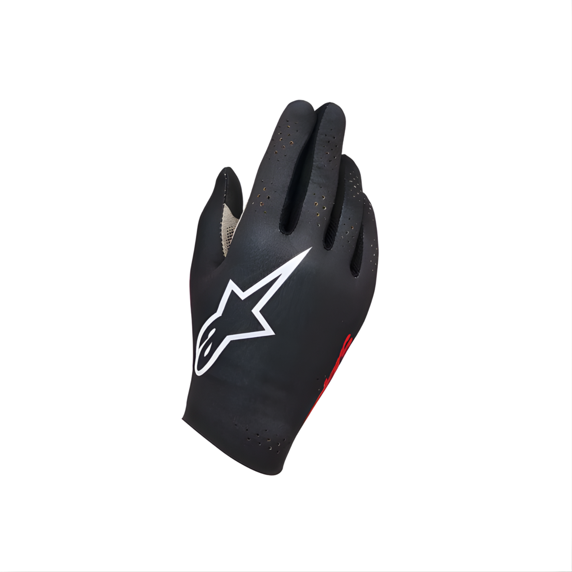 The silver, black and red Alpinestars Sim Gaming Gloves - Graphic 1.