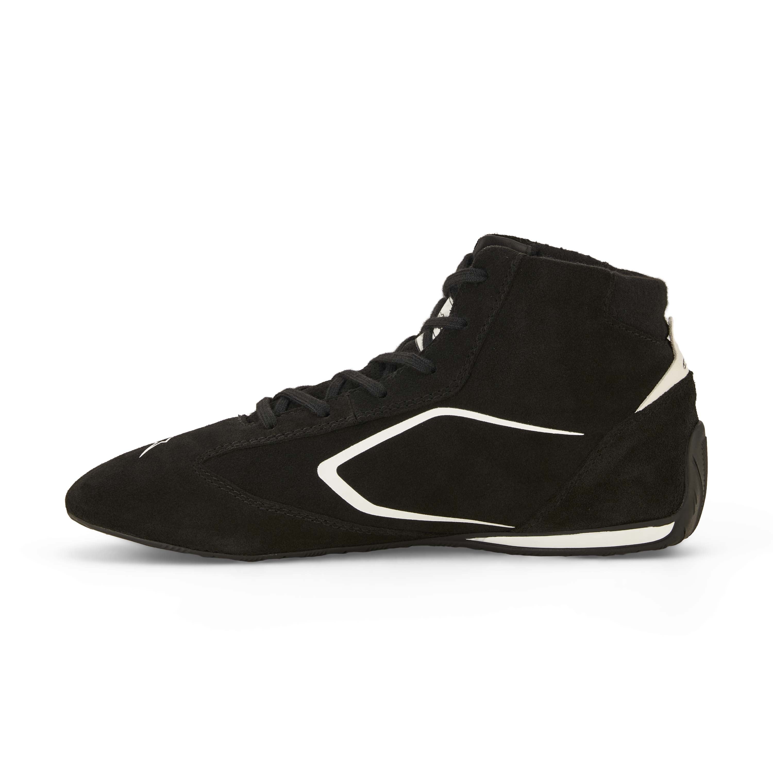 The inside of the black and white Alpinestars SP v3 Racing Shoes.
