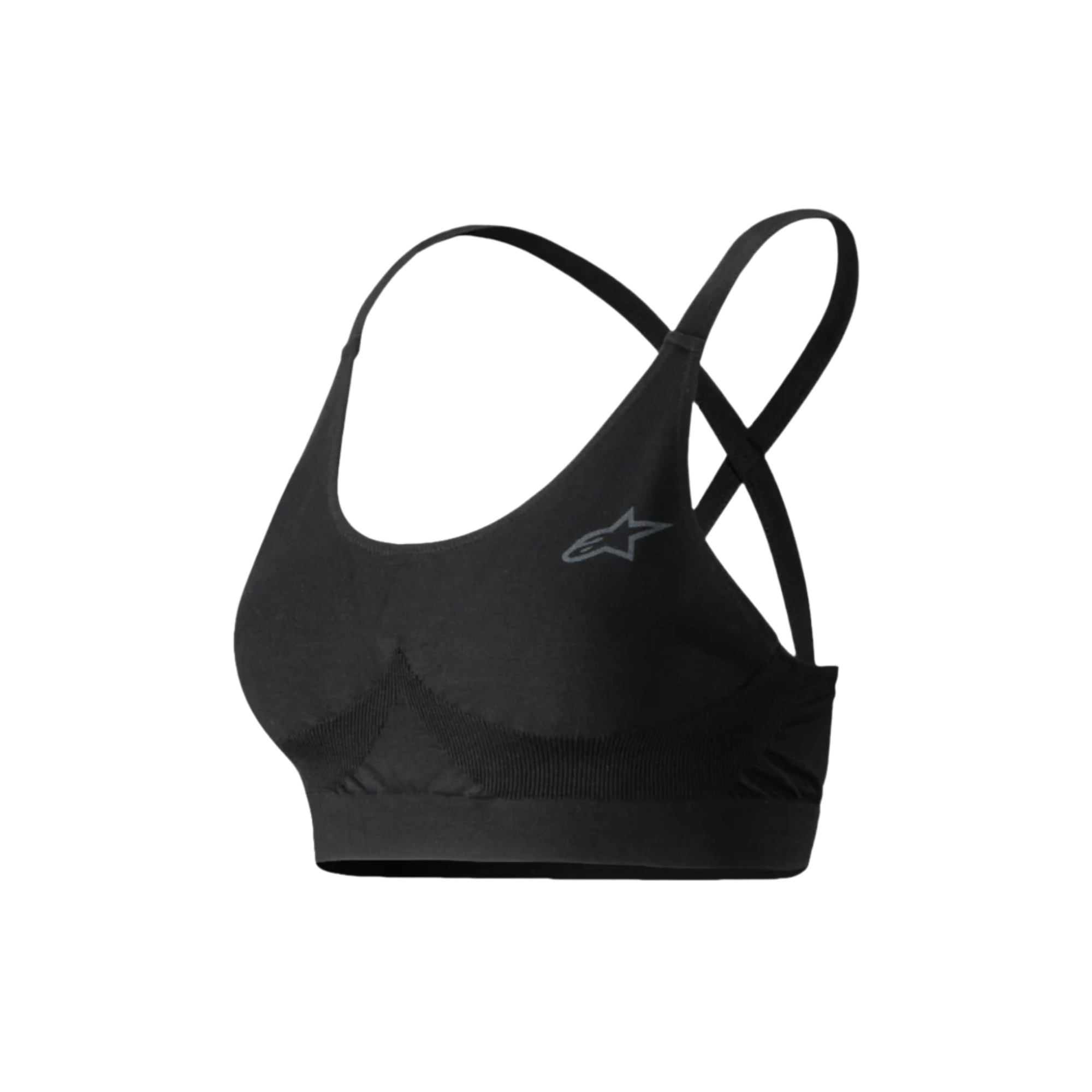 The front of the black Alpinestars Stella Tech ZX Sports Bra.