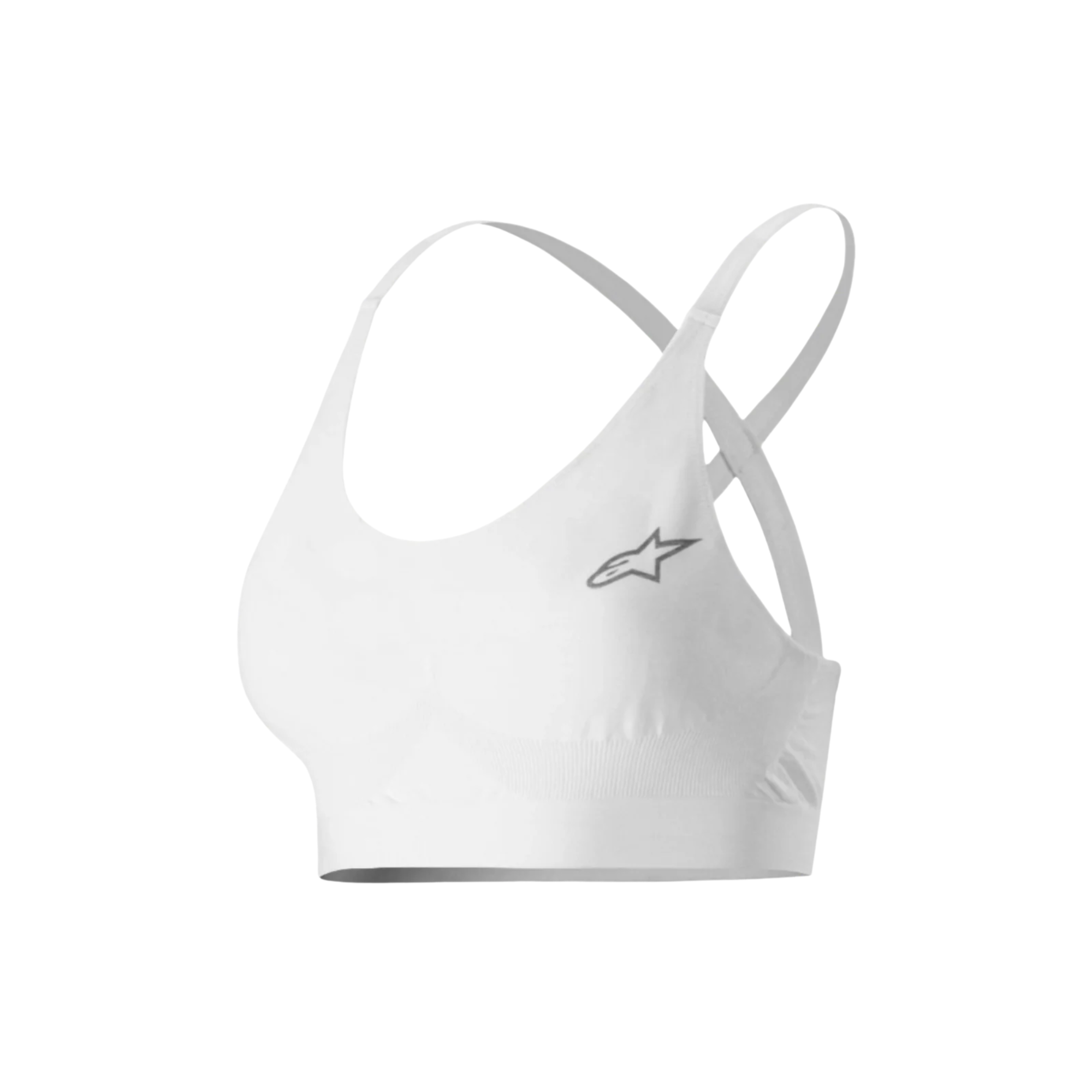 The front of the white Alpinestars Stella Tech ZX Sports Bra.