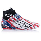 The side of the red, white and blue Alpinestars Supermono v2 Liberty Racing Shoes.