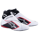 The white, black and red Alpinestars Supermono v2 Racing Shoes.