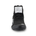 The front of the black and white Alpinestars Supertech Racing Shoes.