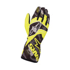 The yellow and black Alpinestars Tech-1 K Race S v2 Youth Karting Gloves - Camo.