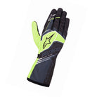 The anthracite and green Alpinestars Tech-1 K Race S v2 Youth Karting Gloves - Corporate.