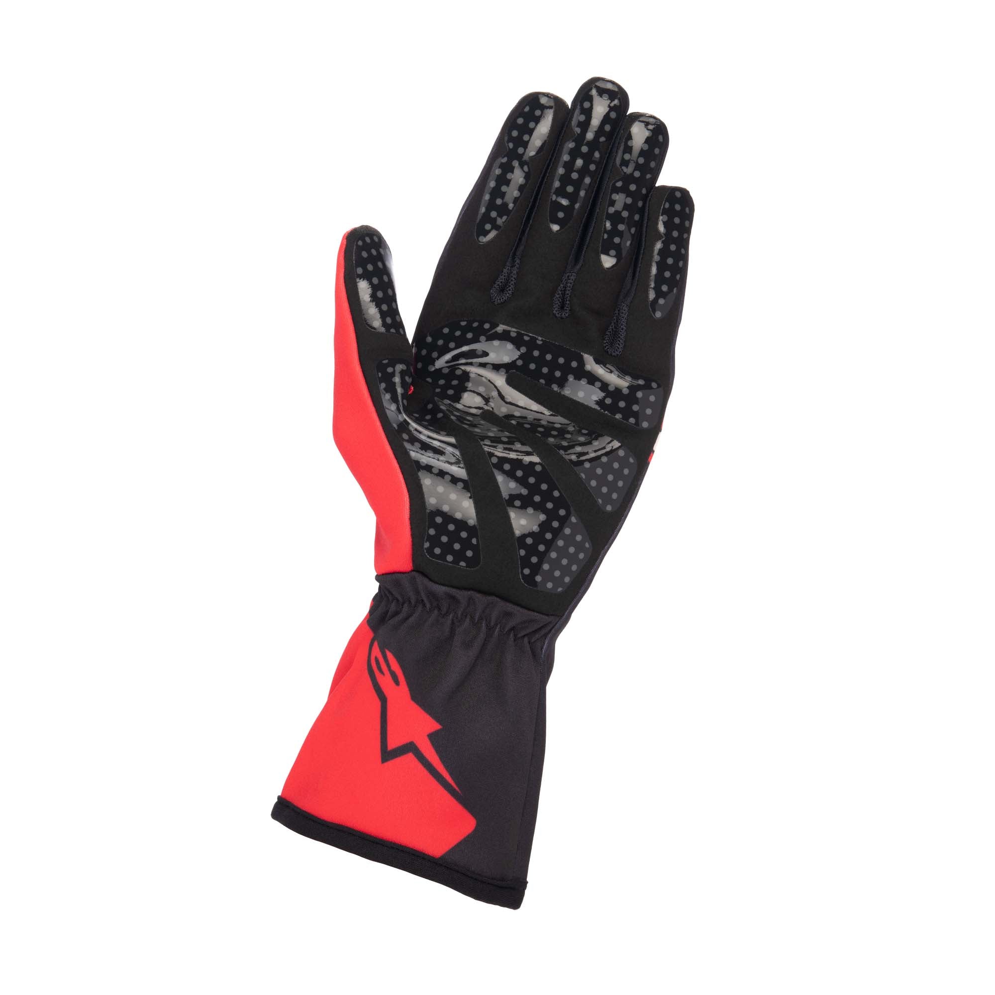 The palm of the red and black Alpinestars Tech-1 K Race S v2 Youth Karting Gloves - Corporate.