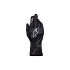 The back of the black, grey and white Alpinestars Tech-1 K Race S v2 Youth Karting Gloves - Graphic 1.