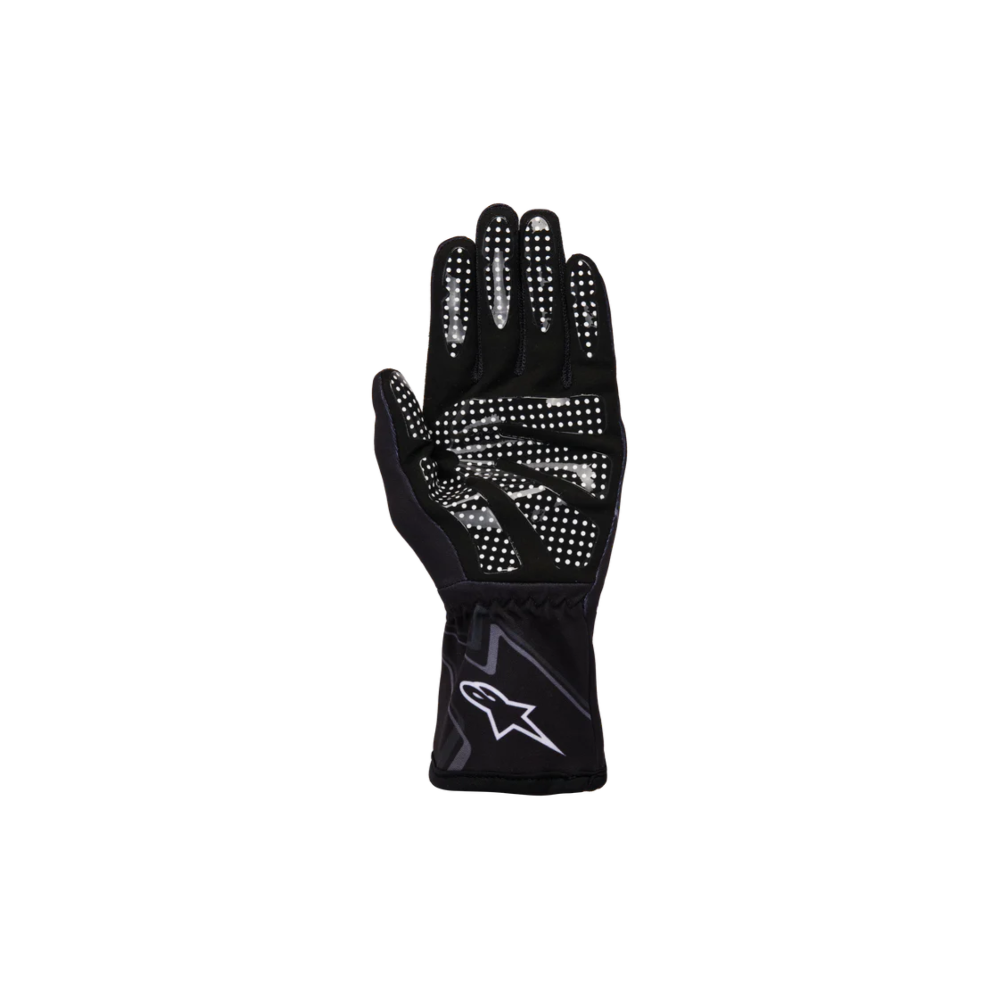 The palm of the black, grey and white Alpinestars Tech-1 K Race S v2 Youth Karting Gloves - Graphic 1.