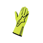 The yellow and charcoal Alpinestars Tech-1 K Race S v2 Youth Karting Gloves - Pure Edition.