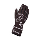 The black and white Alpinestars Tech-1 K Race S v2 Youth Karting Gloves - Solid.