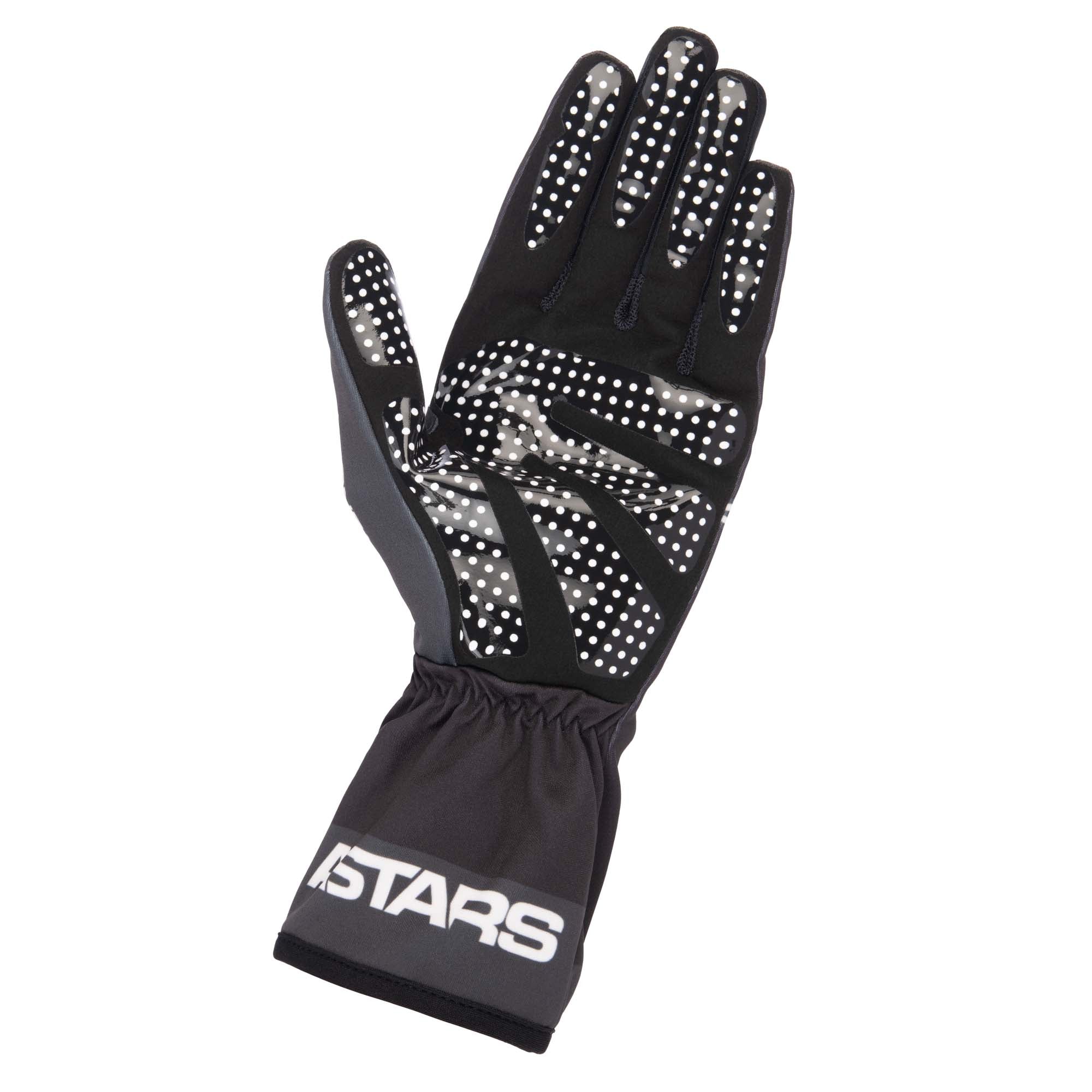 The palm of the black and white Alpinestars Tech-1 K Race v2 Karting Gloves - One-Vision.
