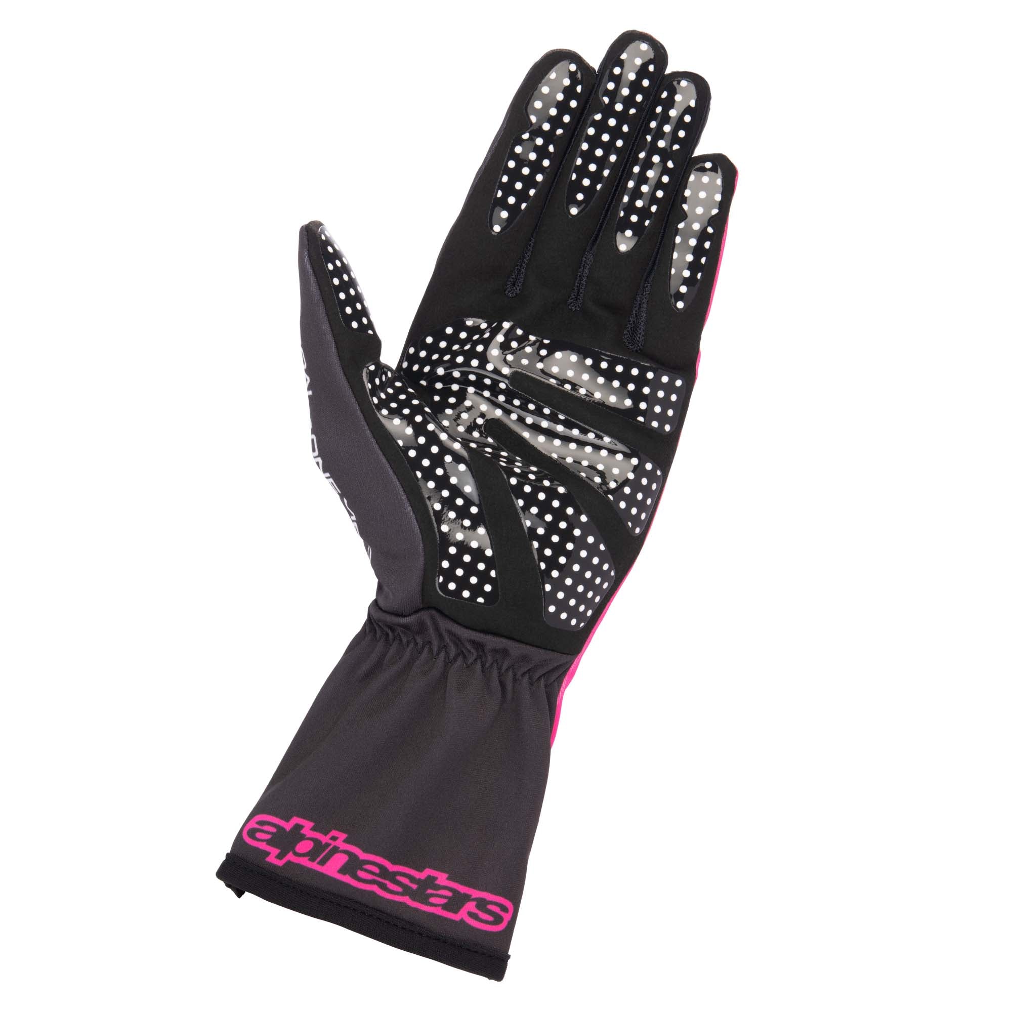 The palm of the pink and black Alpinestars Tech-1 K Race v2 Karting Gloves - Advance.