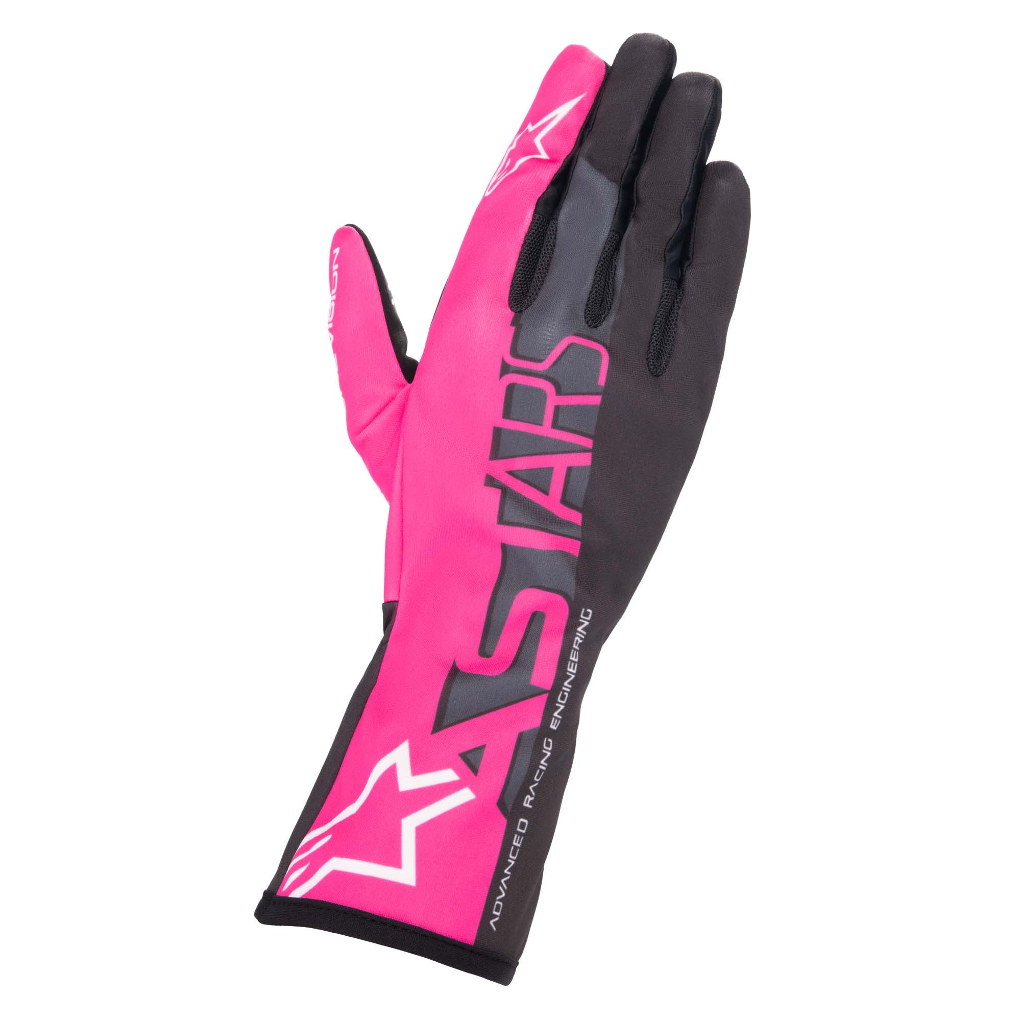 The pink and black Alpinestars Tech-1 K Race v2 Karting Gloves - Advance.