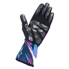 The palm of the fuchsia and cyan Alpinestars Tech-1 K Race v2 Karting Gloves - Competition.
