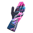 The fuchsia and cyan Alpinestars Tech-1 K Race v2 Karting Gloves - Competition.