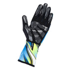 The palm of the yellow and blue Alpinestars Tech-1 K Race v2 Karting Gloves - Competition.