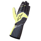 The back of the anthracite and green Alpinestars Tech-1 K Race v2 Karting Gloves - Corporate.