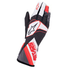 The back of the black, white and red Alpinestars Tech-1 K Race v2 Karting Gloves - Graphic.