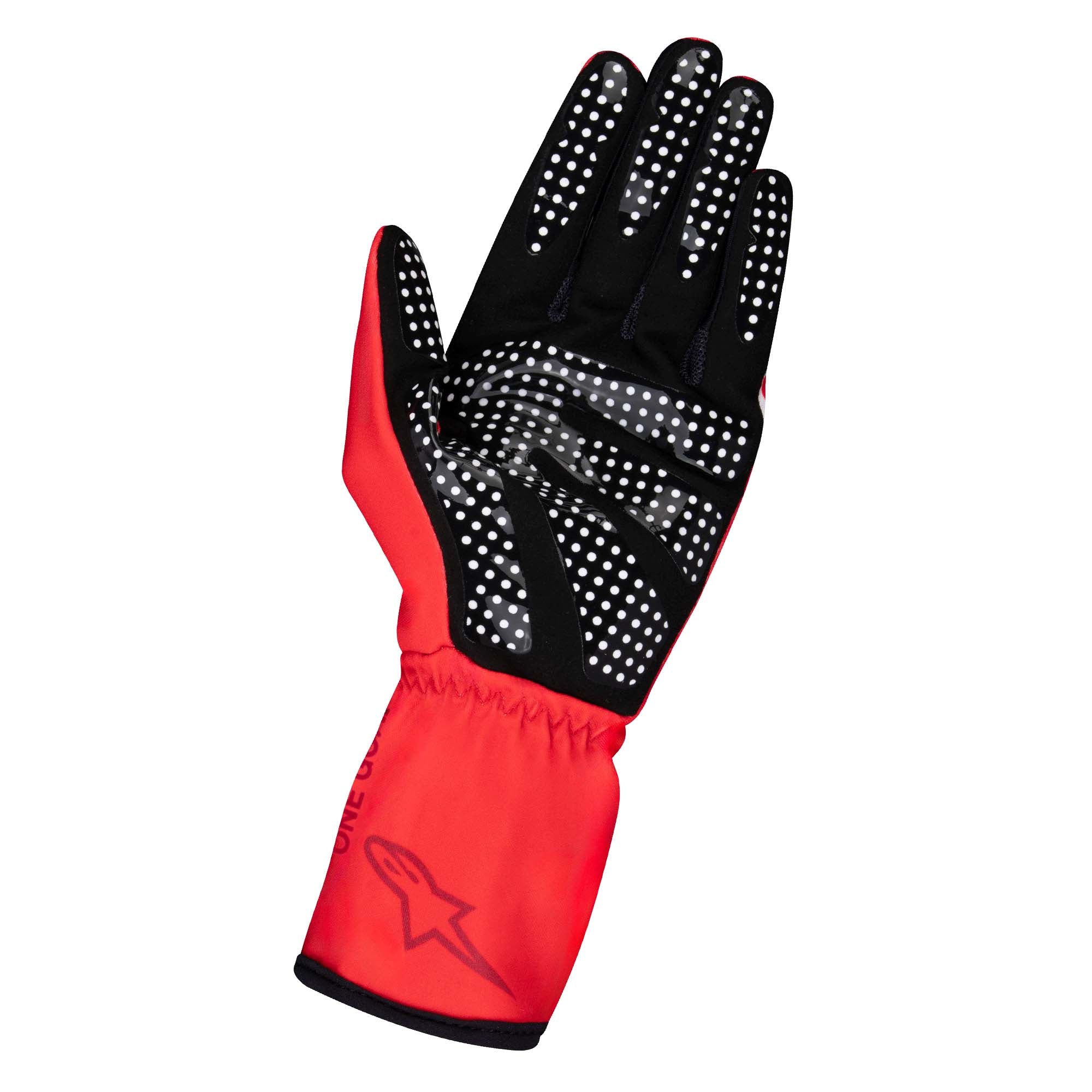 The palm of the red, white and black Alpinestars Tech-1 K Race v2 Karting Gloves - Pure Edition.