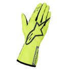 The yellow and charcoal Alpinestars Tech-1 K Race v2 Karting Gloves - Pure Edition.
