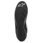The sole of the asphalt, black and orange Alpinestars Tech 1-K Start v2 Karting Shoes.