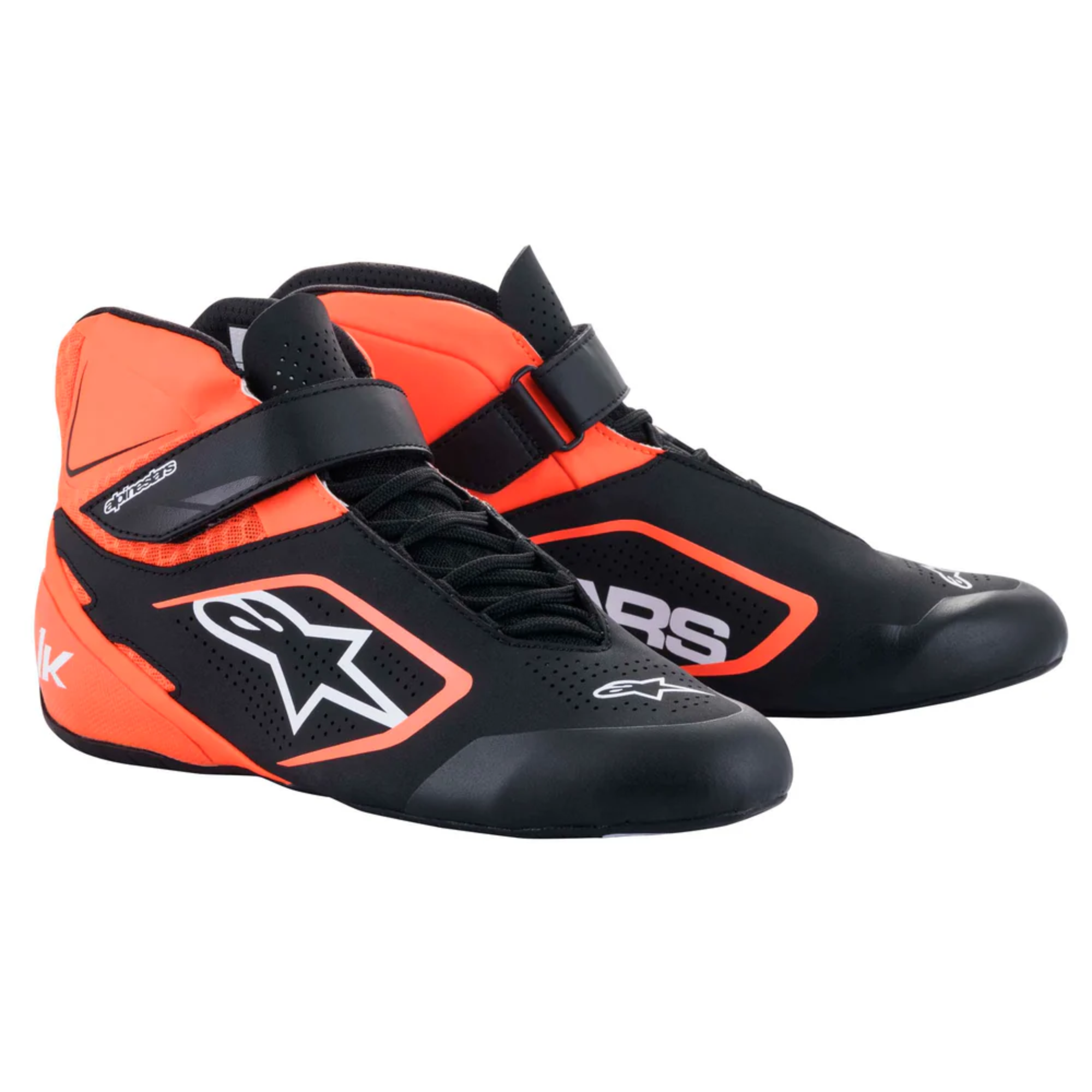 The black orange and white Alpinestars Tech 1-K v2 Karting Shoes from Alpinestars.