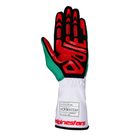 The palm of the white, green and red Alpinestars Tech-1 K v3 Karting Gloves.