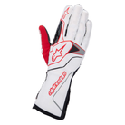 The white and red Alpinestars Tech-1 KX v3 Karting Gloves.