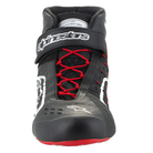 The red and black Alpinestars Tech 1-KX v3 Karting Shoes from the front.