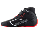 The red and black Alpinestars Tech 1-KX v3 Karting Shoes showing the inside of the shoe.