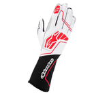The black, white and red Alpinestars Tech-1 KX v4 Karting Gloves.