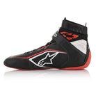 The black, white and red Alpinestars Tech-1 Z v2 Racing Shoes from the side.