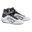 The white, black and blue Alpinestars Tech-1 Z v2 Racing Shoes.