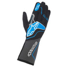 The black and blue Alpinestars Tech-1 ZX v3 Racing Gloves.