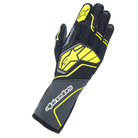 The grey, black, and yellow Alpinestars Tech-1 ZX v4 Racing Gloves.