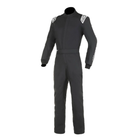 The front of the black and white Alpinestars Vapor Racing Suit - Boot Cut.