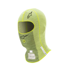 The yellow version 2 (yellow and yellow) Alpinestars ZX Evo v2 Fire Resistant Racing Balaclava which is FIA 8856-2018 and SFI 3.3 rated.