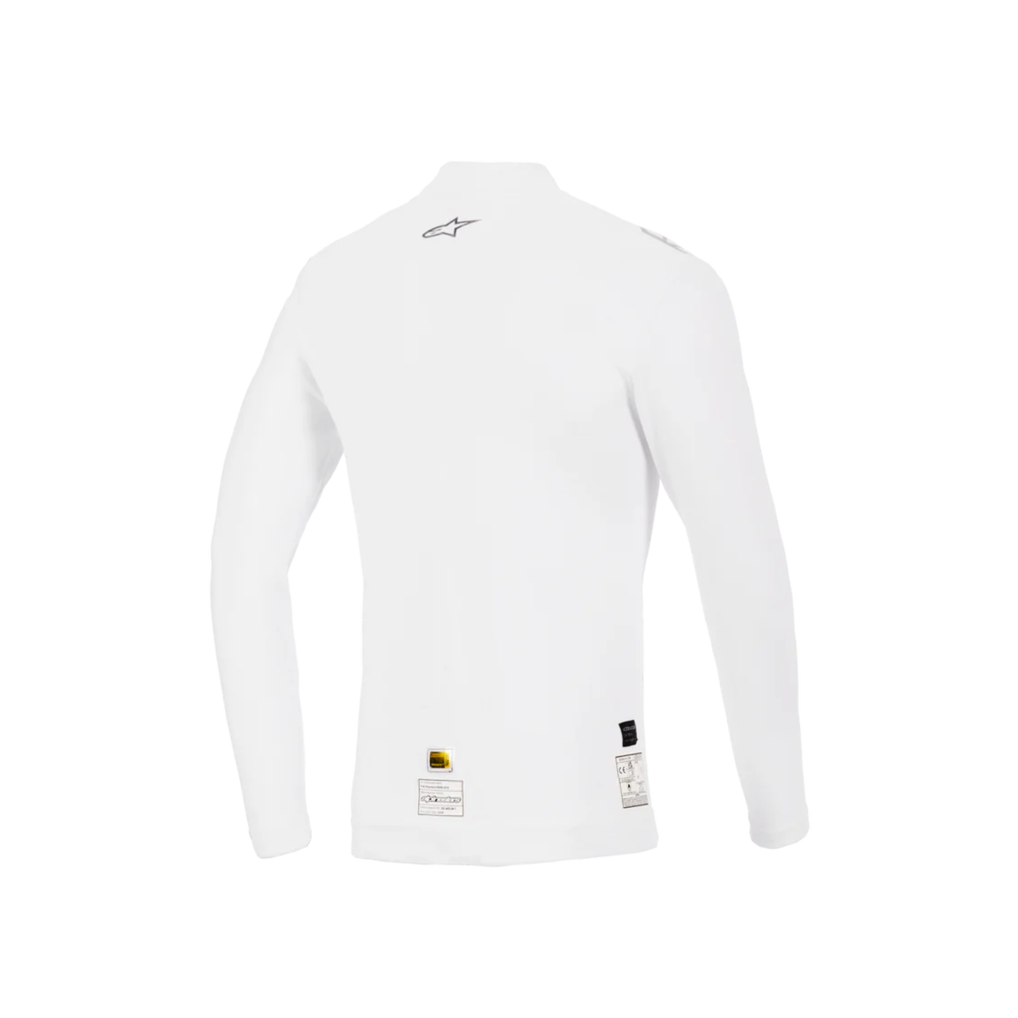 The back of the white Alpinestars ZX Evo v3 Racing Undershirt.