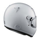 The back of the white SA2020 & FIA8859 homologated Arai GP-5W Racing Helmet.