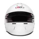 The front of the Snell SA2020 certified white B2 Apex Racing Helmet.