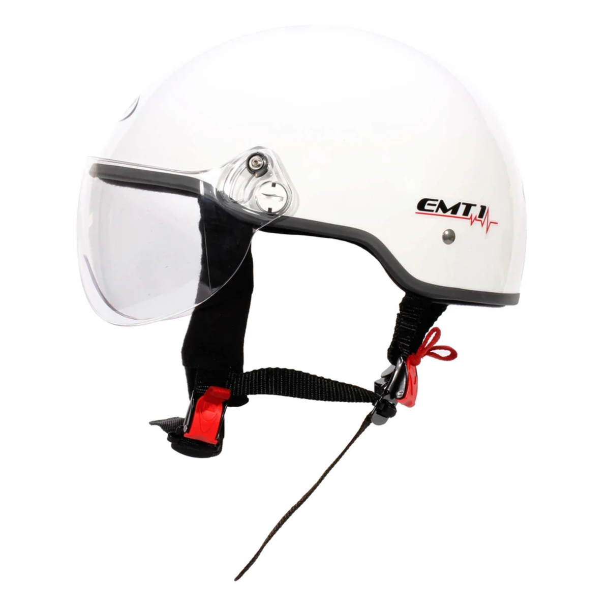 The side of the white B2 EMT1 Officials Crew Helmet.