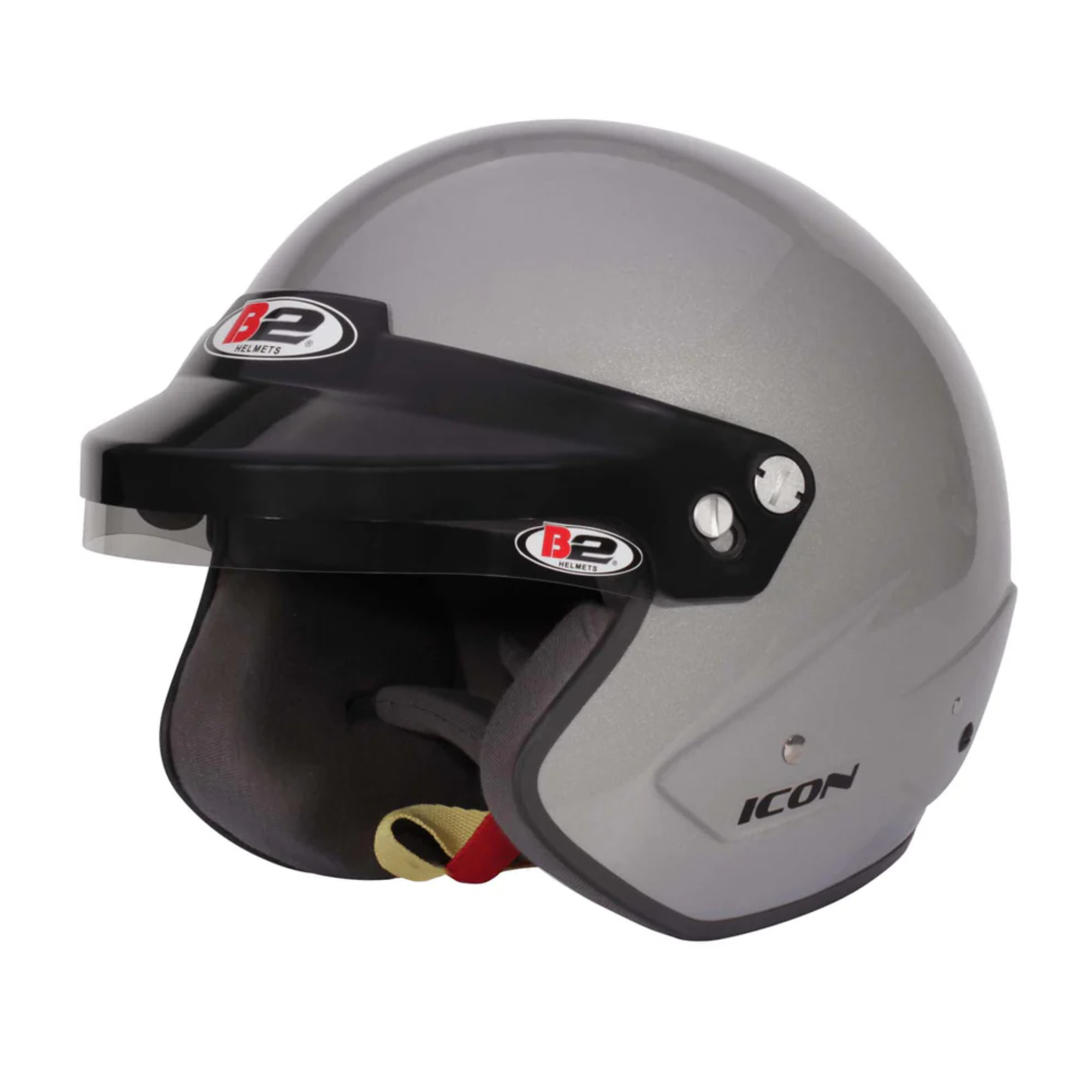 The Snell SA2020 silver B2 Icon Racing Helmet.