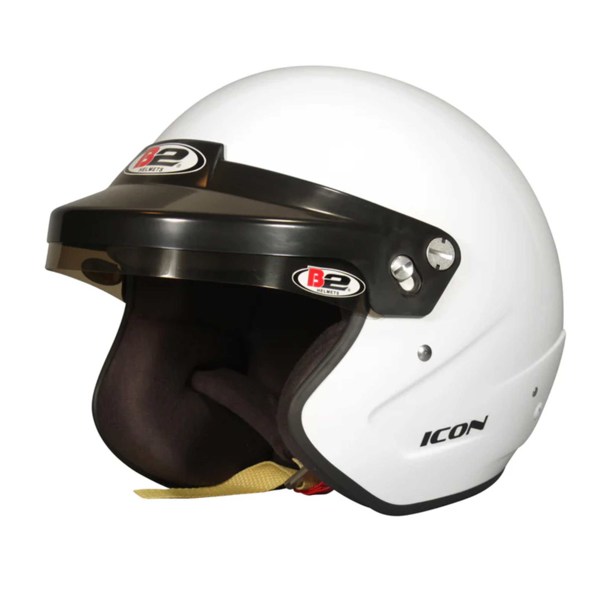 The Snell SA2020 white B2 Icon Racing Helmet.