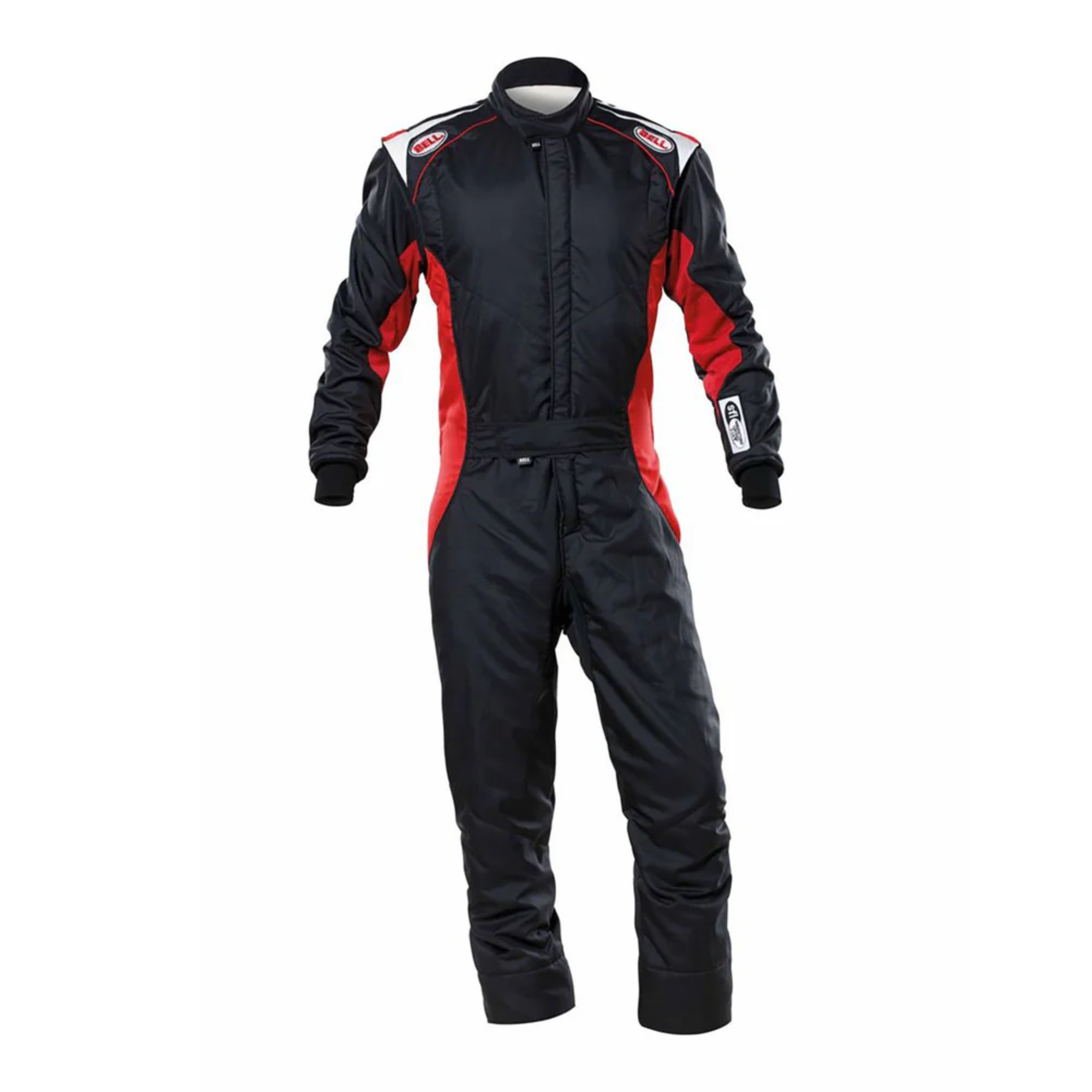 The front of the black and red Bell ADV-TX Racing Suit from Bell.