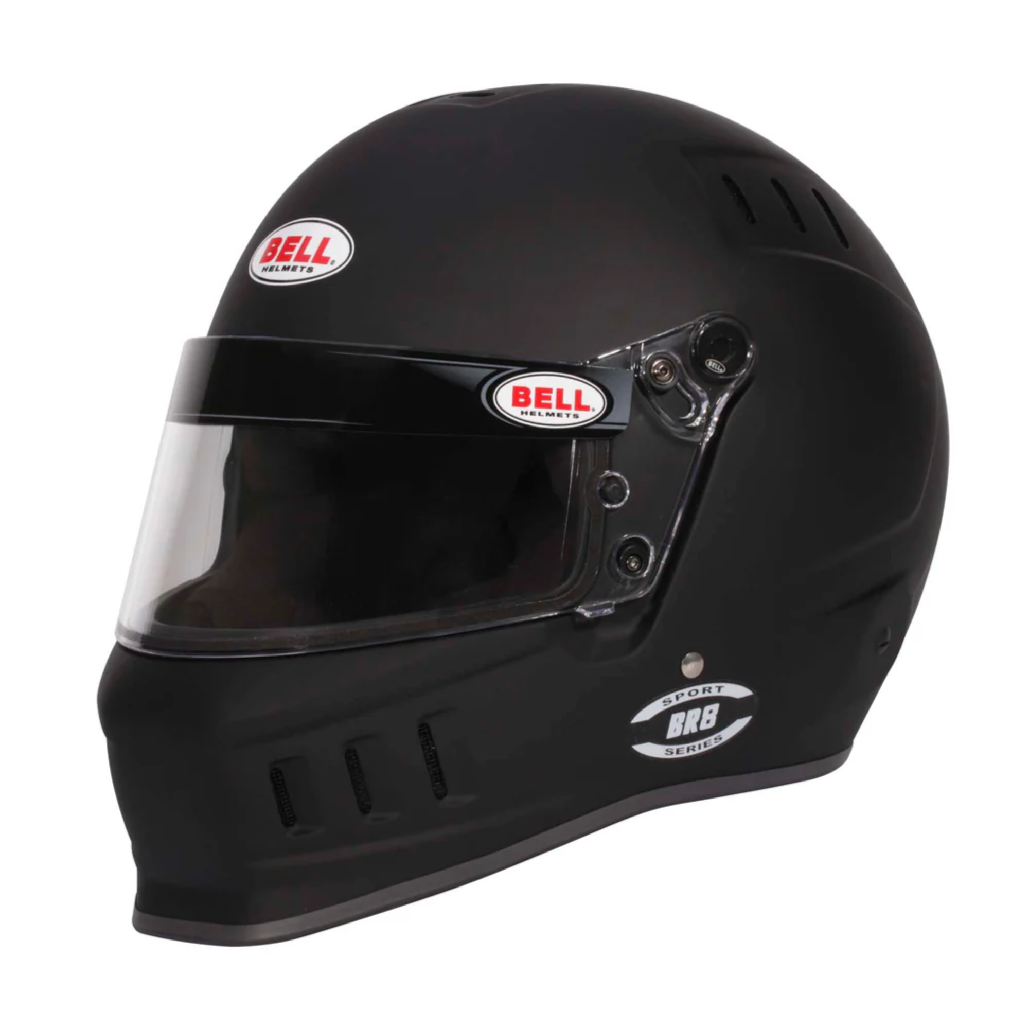 The black Bell BR8 Air Racing Helmet from bell. Snell rated SA2020.