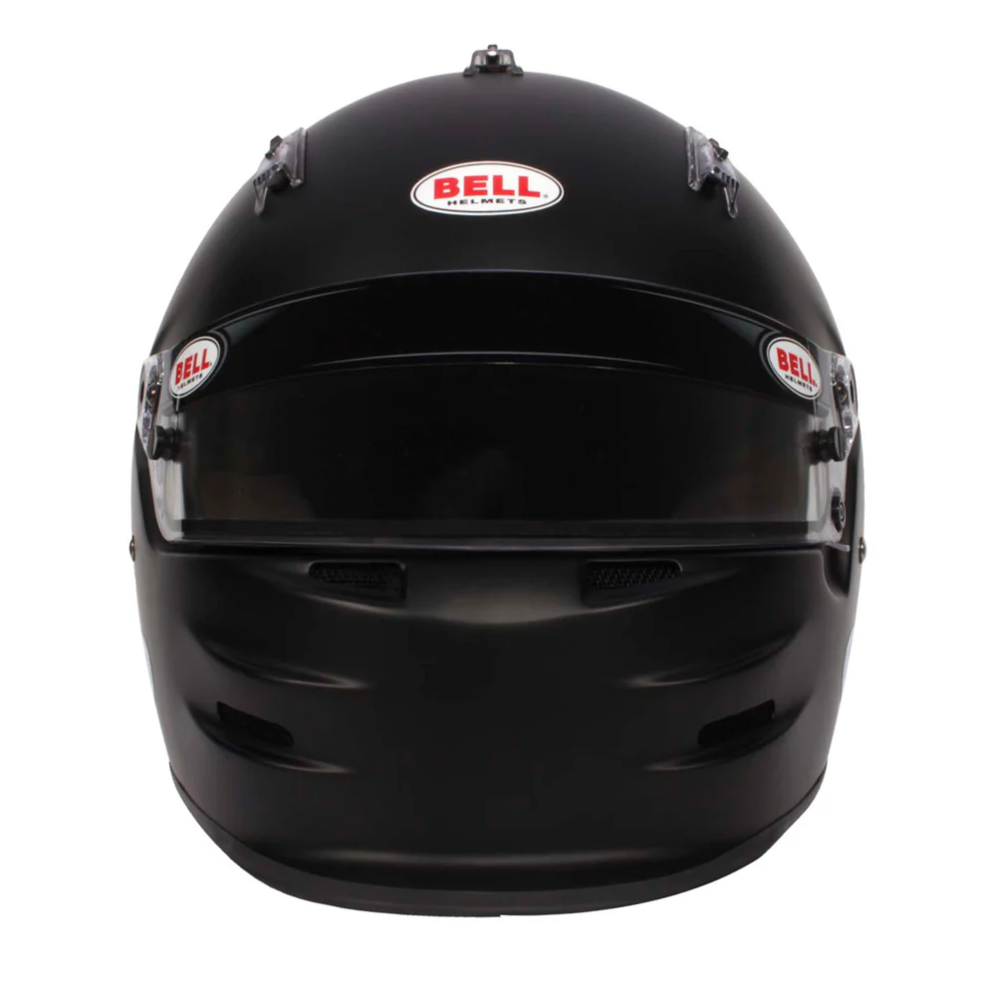 The front of the SA2020 rated black Bell GP3 Sport Racing Helmet.